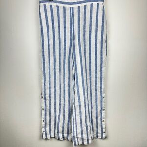 JNY 100% LINEN STRIPE PANTS